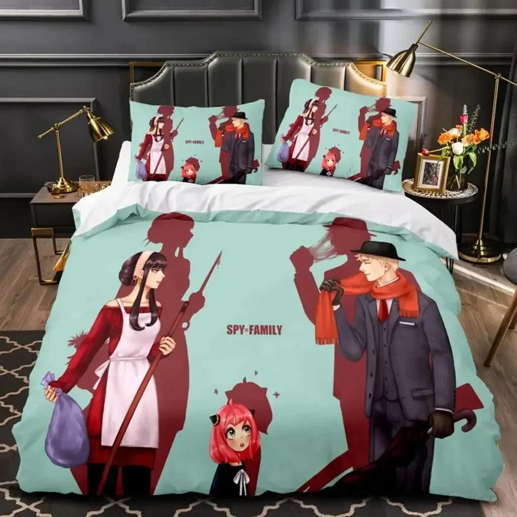 SPY×FAMILY Anime Prikrývka Posteľné Súpravy Kreslená Obliečka na Prikrývku Obliečka na Vankúš Plná Veľkosť Queen King Prikrývka Jednolôžková Dvojlôžková Posteľ