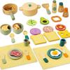 Wooden Kitchen Toys Pretend Play Set Cut Meat Vegetables Simulation Kitchen Playhouse Game Montessori Early Educational Toys