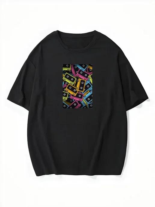 Oversized T-shirt with 90s–2000s print S
