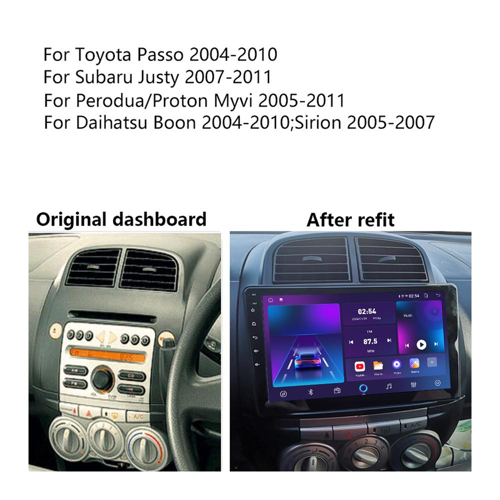 Android Carplay Car Radio For Toyota Passo 2004-2010 Multimedia Player Head Unit Stereo GPS Navigation BT WIFI 4+64GB