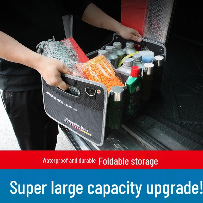 Car Trunk Organizer: Foldable Rear Storage Box