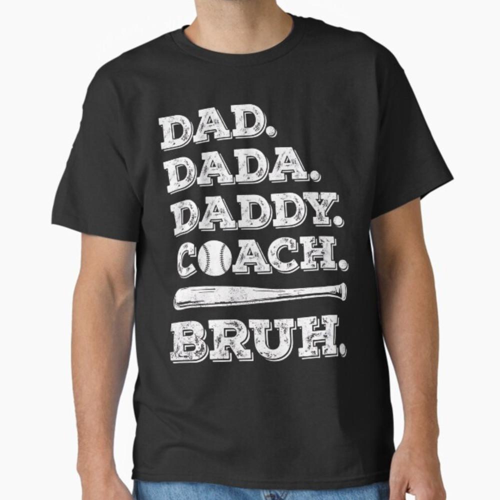 Vintage Baseball Coach Dad Fathers Day Funny Family Humor T-Shirt Unisex T-Shirt S