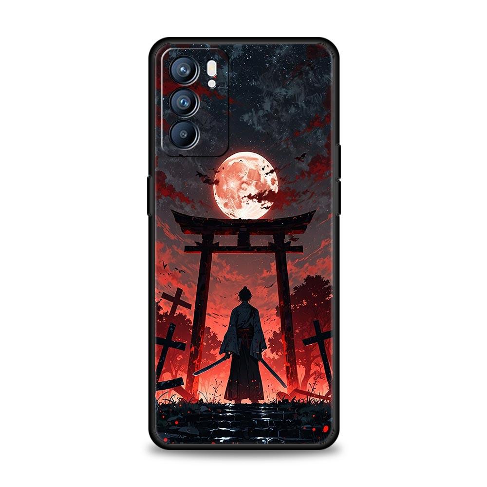 Japanese Bushido Samurai Case For Oppo Reno13 Reno12 Reno11 F Reno10 Pro A54 5G Find X5 A53 A52 A9 A17 4G A79 A80 A98 Cover