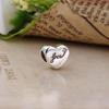 925 Silver Heart Series Four Leaf Clover Charms DIY Bracelet Necklace Jewelry Gift for Women Sister Friendship