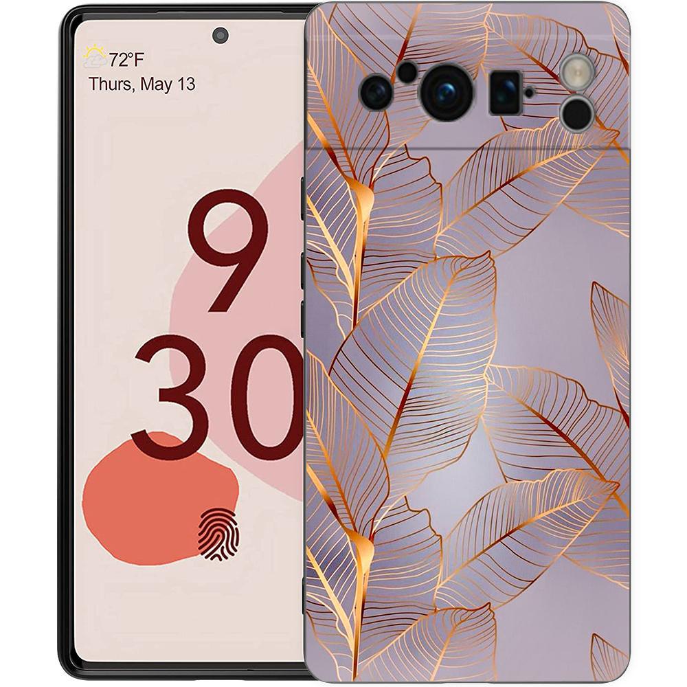 

Beautiful Rose gold art Phone Case For Google Pixel 9 8 7 6 Pro XL 8A 6A 7A 5G Soft Shockproof TPU Black Cover Fundas Pixel 8 Pro