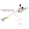 Portable Fishing Reel Keychain Key Ring with Retractable Steel Wire Belt Clip Lock Buckle