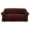 European Style Floral Elastic Sofa Cover - Two-Color Bubble Gauze, Full Dustproof Stretch Skirt Design