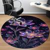 1pc Floral Fantasy Office Round Area Rug, Indoor Mat Suitable ForOffice, Under Office Chairs Bedroom Living Room Home Decor, Room Decot127