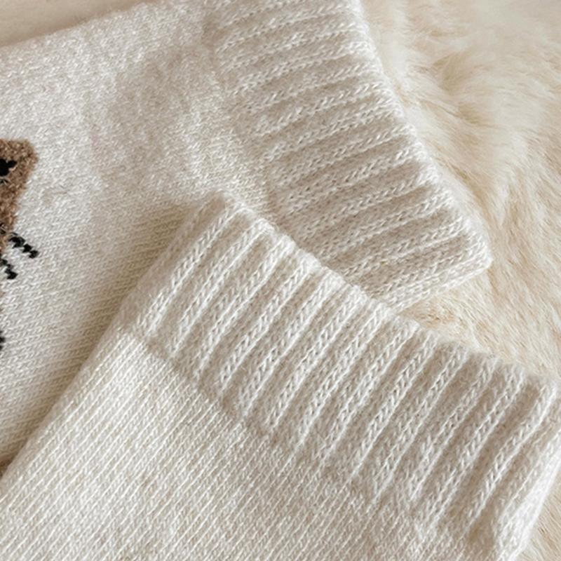 Cartoon Boot Socks for Women Ladies Winter Thick Warm Socks Knitted Wool Socks Thermals Socks Thick Hiking Crew Socks