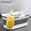 Foldable Mop Bucket Portable Wash Basin Dishpan for Bathroom Cleaning Kitchen Household Large Capacity Folding Bucket Space Sav