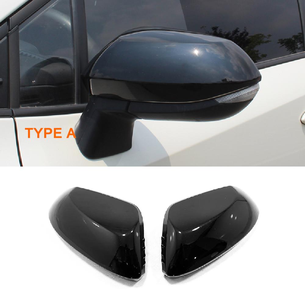 Black Carbon Chrome For Mazda 2 Demio 2015 - 2022 Accessories Car Side Mirror RearView Mirror Decoration Sticker Cover