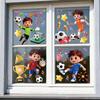 2026 World Cup Boys Sports Stickers, Soccer Elements Static Cling Decals for Fan Decor