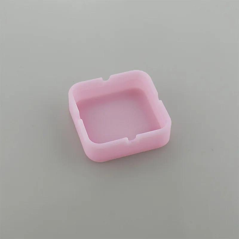 Portable Ashtray Glow In The Dark Luminous Silicone Soft Ashtray for Smoking Cigarette Cigar Round Durable Ashtray