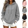Damen Casual Farbiger Kapuzenpullover mit Pullover-Optik für den Alltag