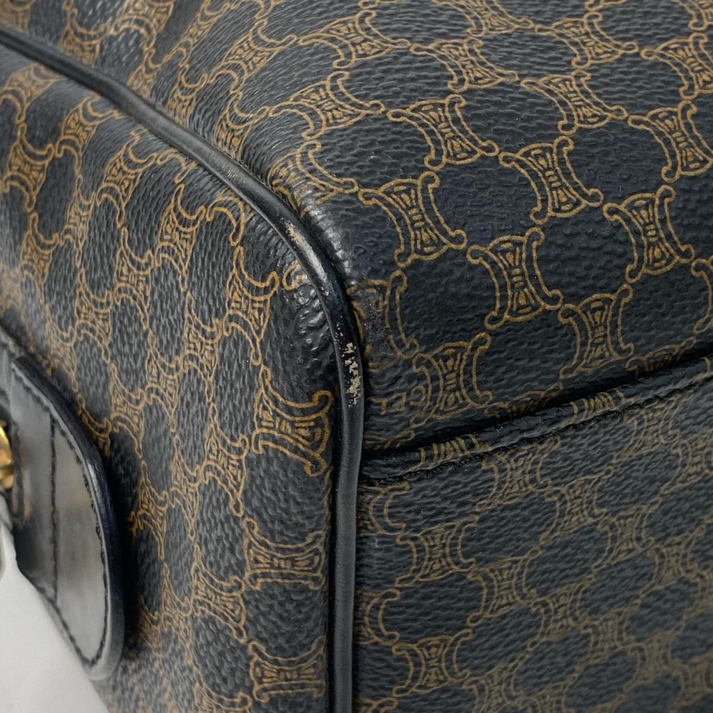 Gebrauchte CELINE Boston Tasche schwarz/braunes Leder Damen