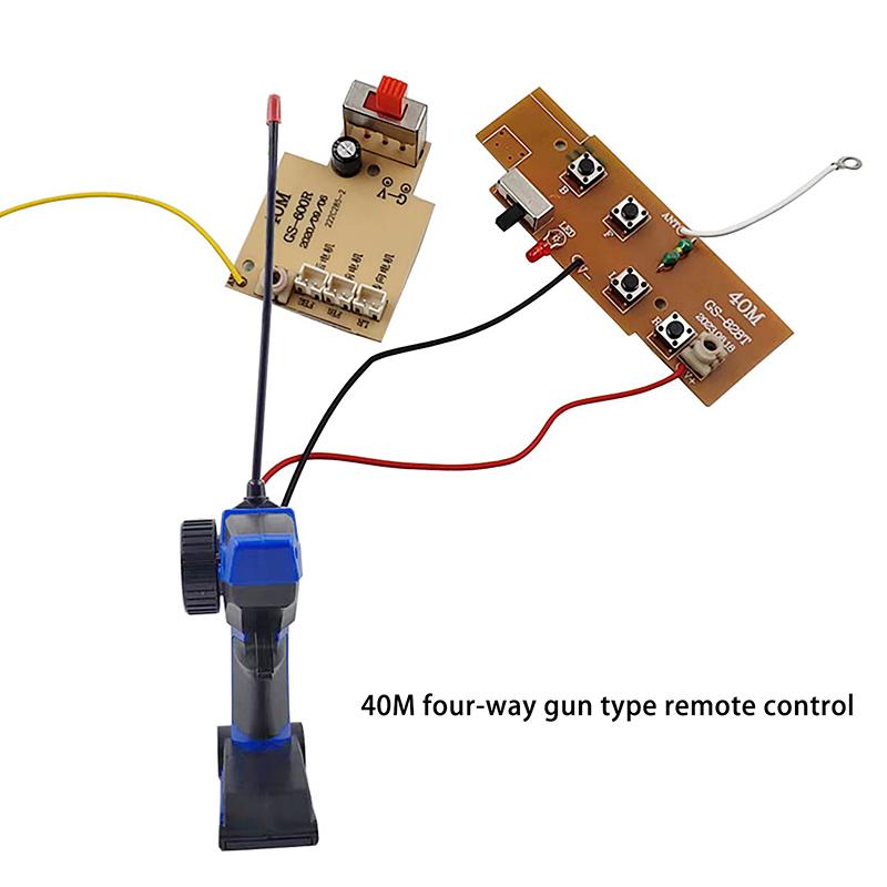 Diy Parts 40M 4Ch Transmitter Board Receiver Board Durable Rc Circuit Module With Remote Controller For Rc Car Model Replacement