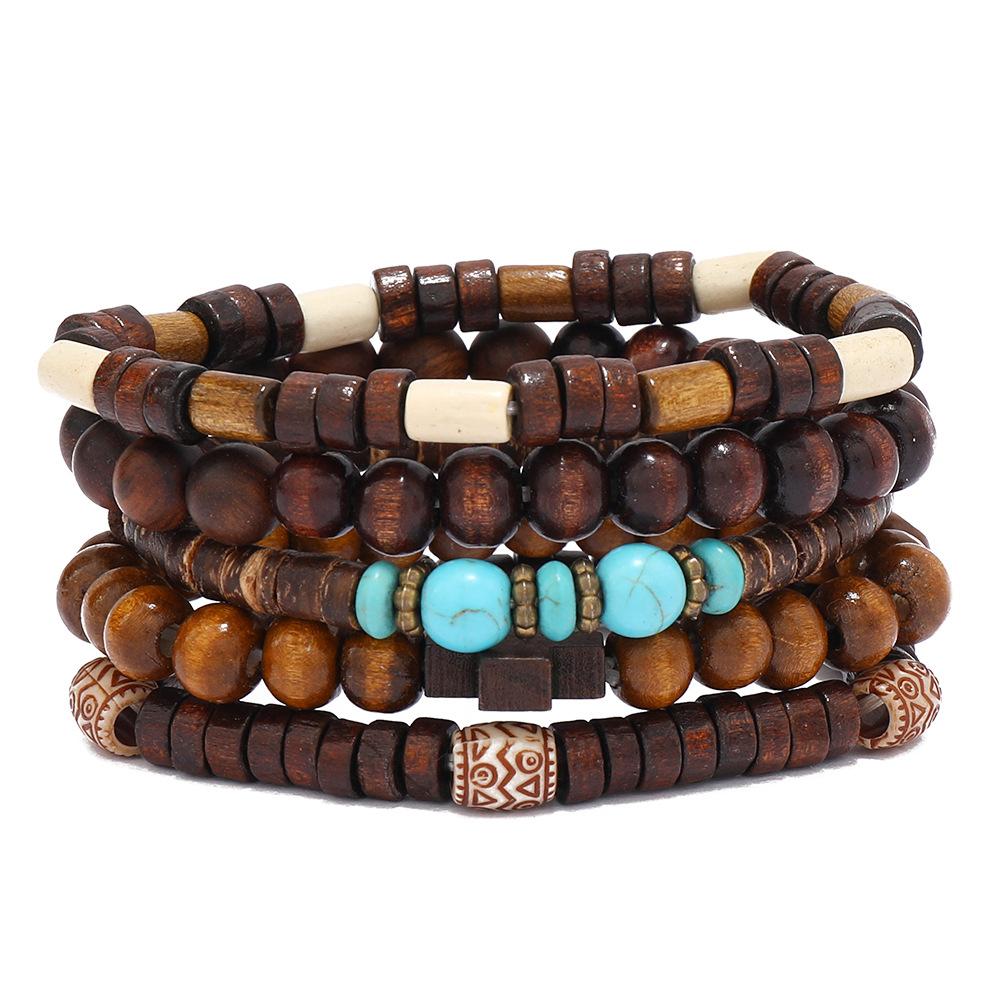 

Ethnic style wooden bead tree cactus charm bracelet hand butterfly bohemian men s bracelet women s jewelry CHINA