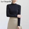 La Chapelle Women's Half-High Collar Long Sleeve T-Shirt