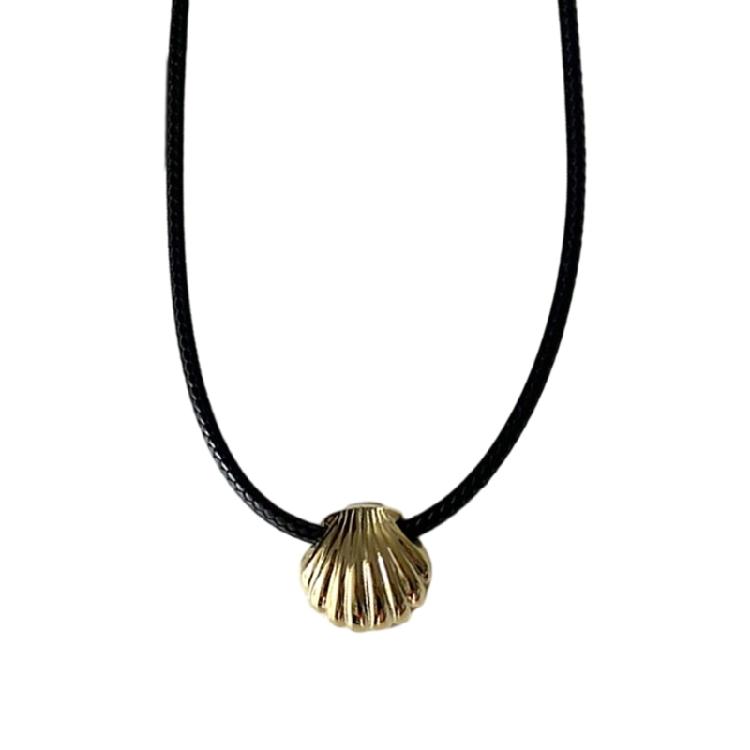 Metal Shells Pendant Necklace Earrings Choker Fashion Collar Necklace Jewelry