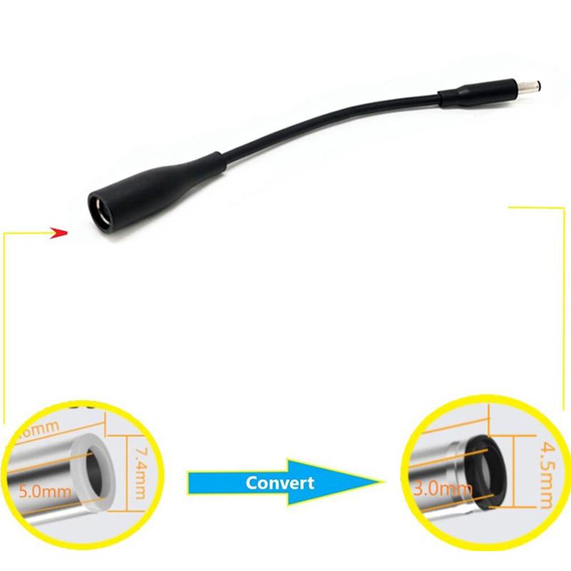 Dc Power Cord / Cable Charger Laptop Adapter 7.4*5.0Mm Female To 4.5*3.0Mm