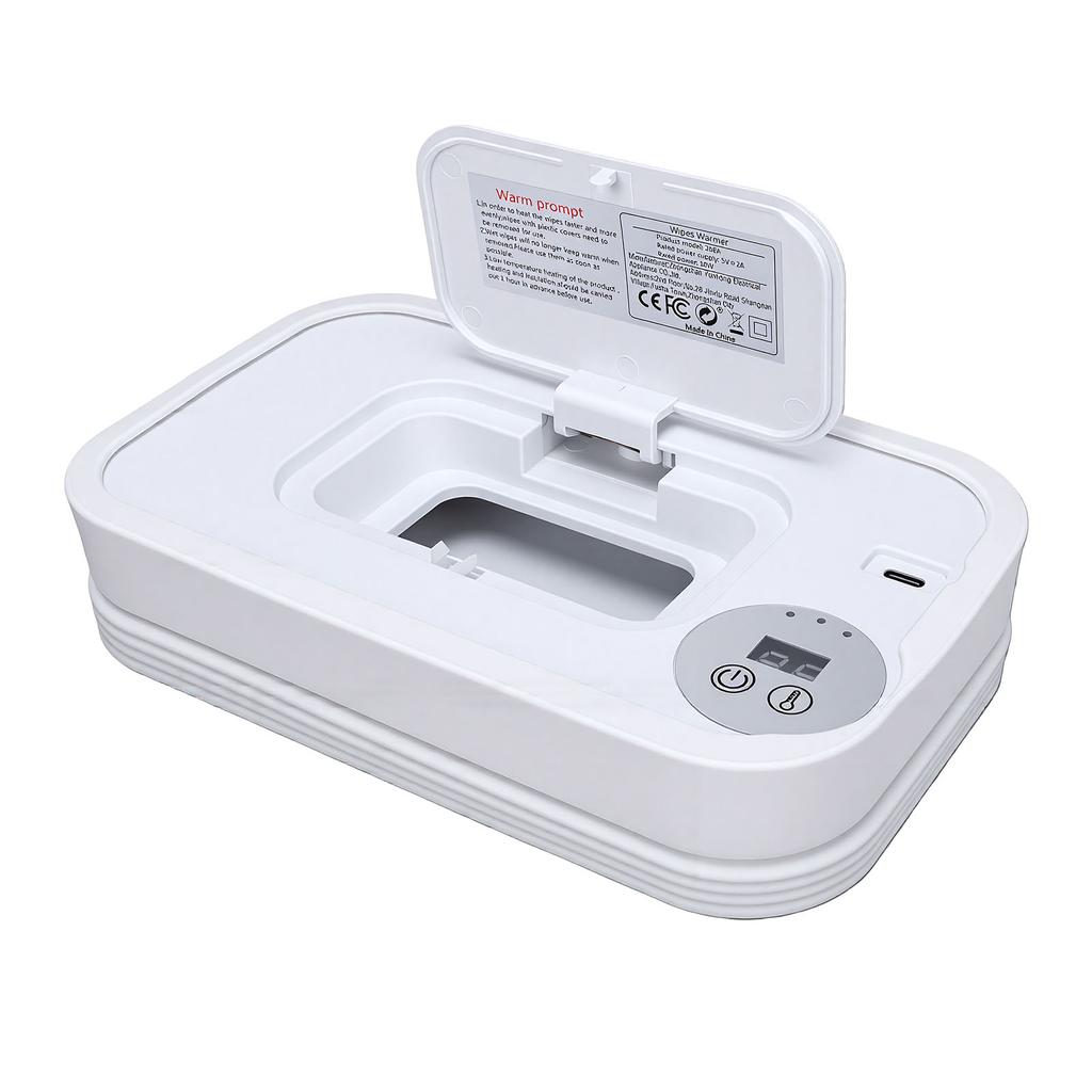 Baby Wipe Warmer Large Capacity Foldable Wipes Dispenser Fast Heating 3 Temperature Adjustment Levels for Home Car