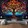 Lively Room Decoration Color  Burst Tree of Life Wall Art Room Decorating Item Party Backdrop Aesthetic Living Room Decor Anime
