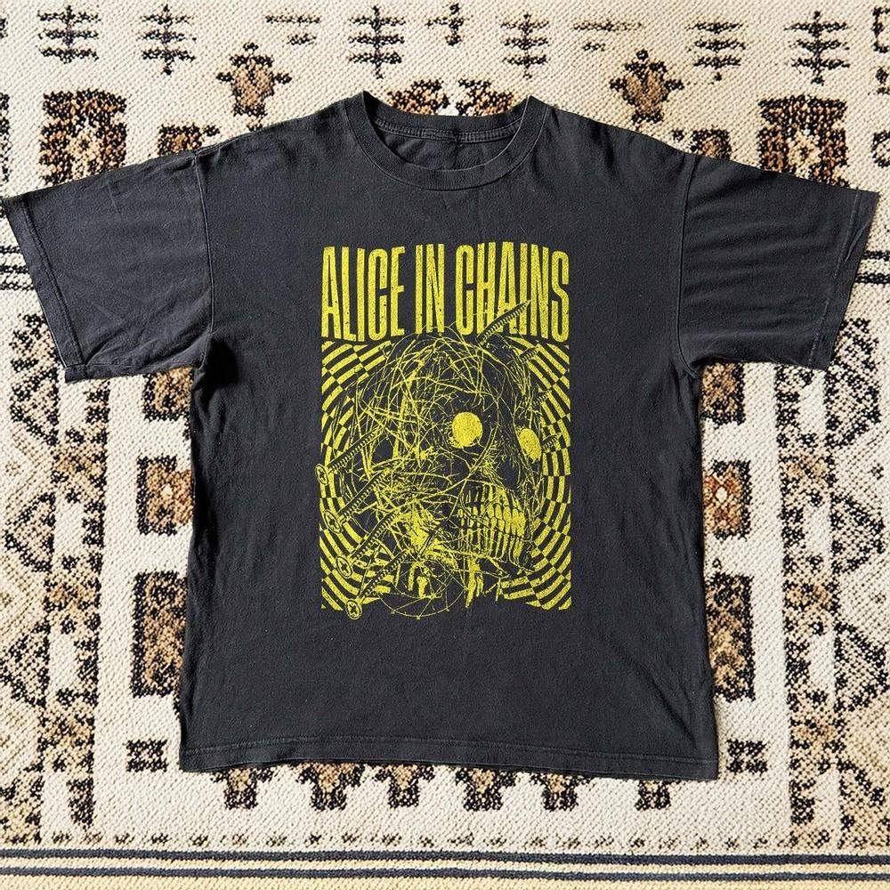 HOT Alice In Chains Head Creep Black Unisex Rock Band TShirt S5XL Unisex T-Shirt S