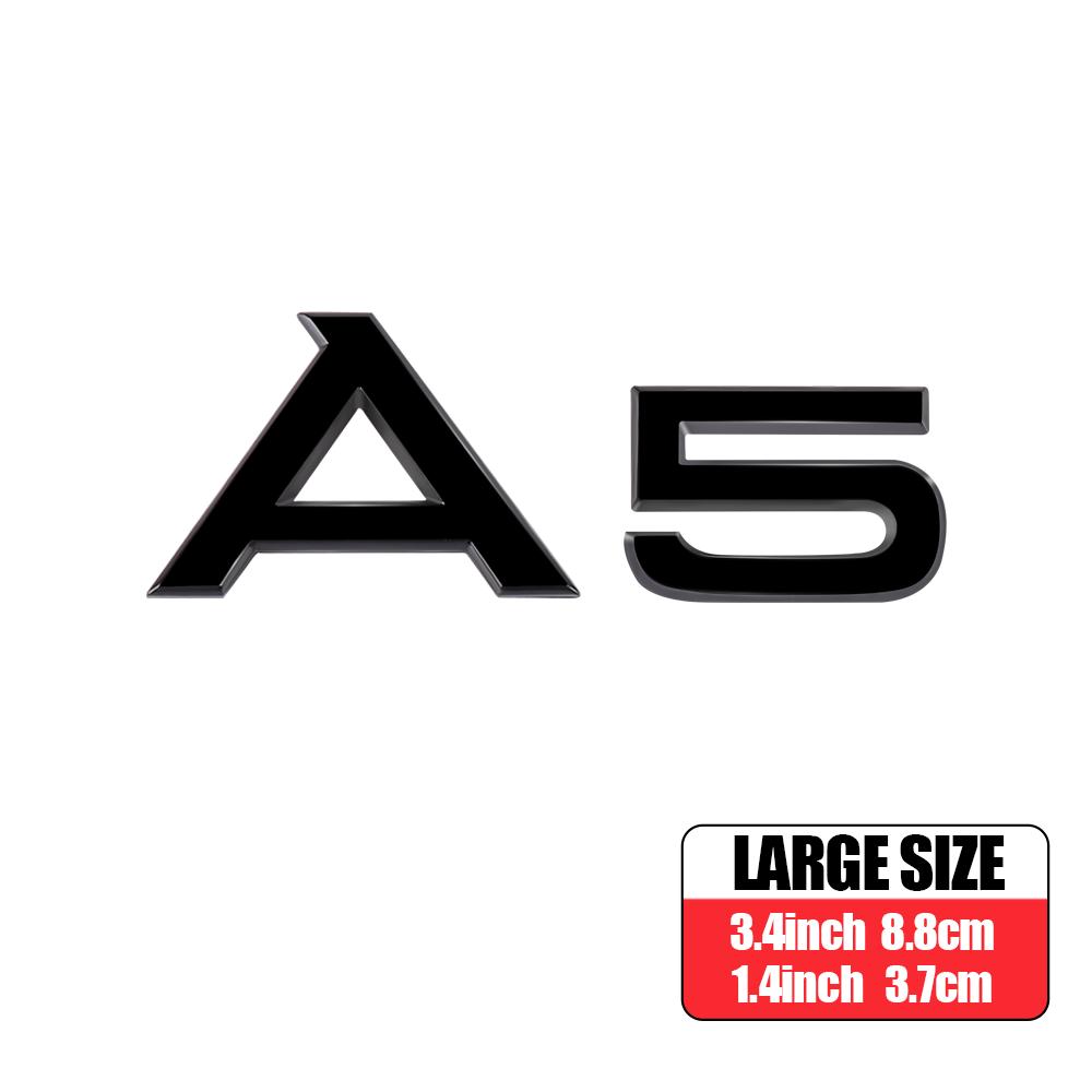 3D ABS Letters Emblem for Audi A3 A4 A5 A6 A7 A8 Q2 Q3 Q5 Q7 A4L A6L A8L Car Rear Trunk Badge Tail Logo Decoration Sticker Decal