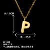 European and American popular glossy English letter necklace autumn and winter niche versatile high-end sense does not fade titanium steel necklace