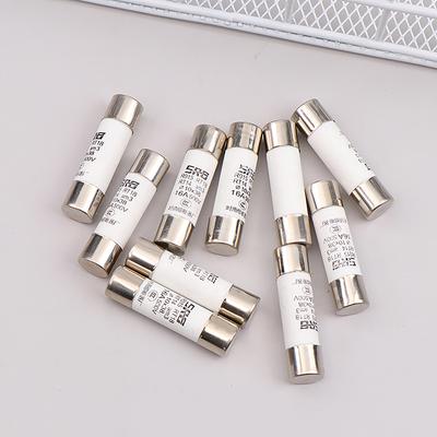10Pcs 500V 10*37Mm 2A-25A Dc Pv Solar Ceramic Fuse Metal Alloys For Solar Power System Protection Ceramic Fuse Tube