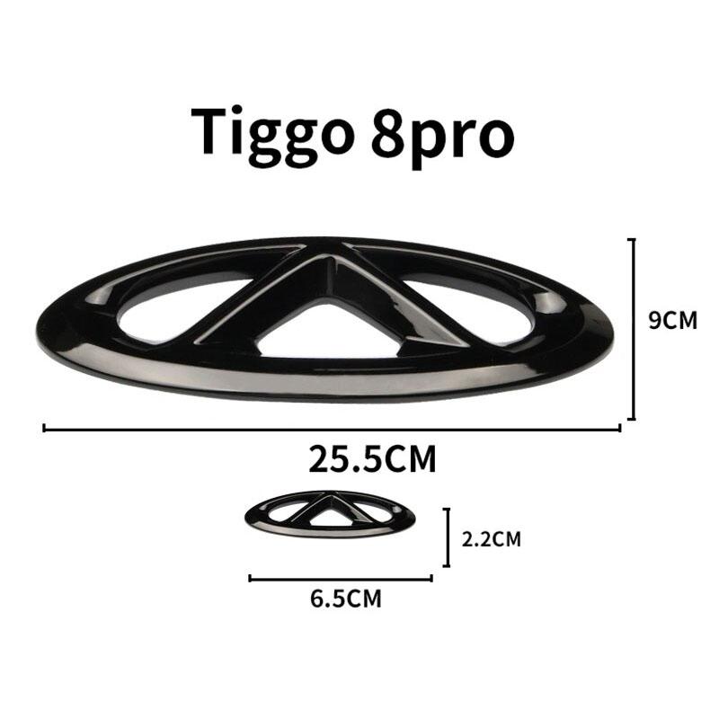 Chery Tiggo 8 Pro/7 Pro MAx Car Black Badge Logo Emblem Decal Racing GrillHHood Sticker Styling 3Pcs
