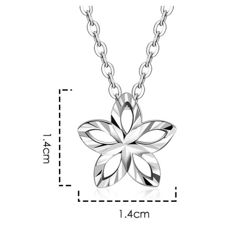 Personal Hollow Leaf Pendant Necklace Retro Star Clavicle Chain