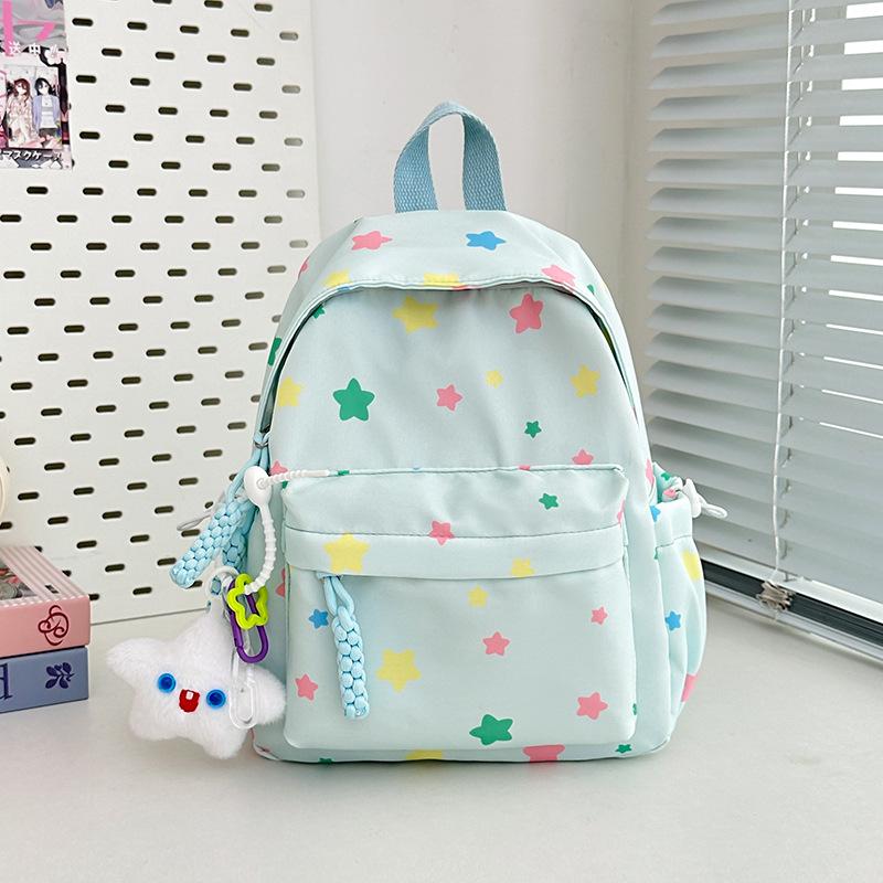 New high-value, fresh and sweet, colored star backpack, high school student large-capacity backpack