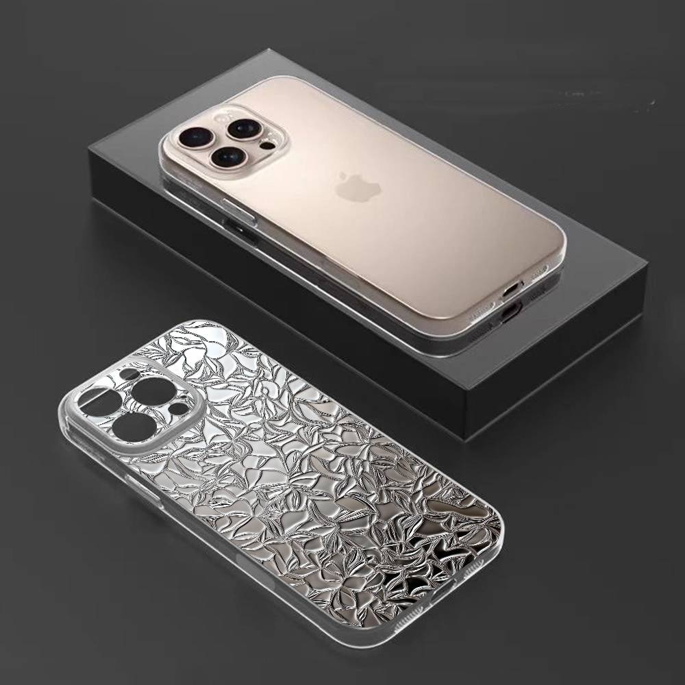 

3D texture Phone Case For iPhone17,16,15,14,13,12,11 Plus,Pro Max Soft Transparent Cover iPhone15