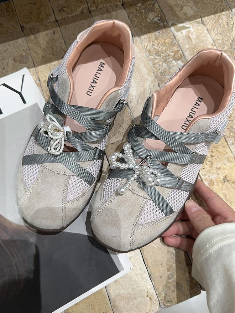 Women's Breathable Slip-On Flats Mary Jane Parker Round Shallow Cut Casual Sports Shoes For Women Outdoor High Quality Fashion