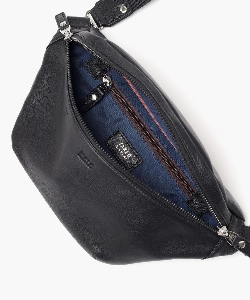 Takeo Kikuchi Flap Shoulder Bag, Men's, Black