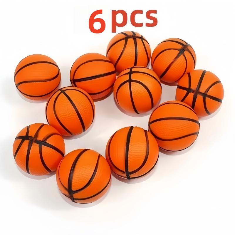 

6 Pcs 4Cm Small Sponge Basketball Plaything Pu Stress Ease Sphere Kid Sensory Toy Themed Party Toy Kid Indoor And Outdoor Toys
