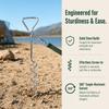 Rust-Proof Dog Ground Anchor Reinforced Dog Tether Stake Ground Spike Dog Stake  Beach