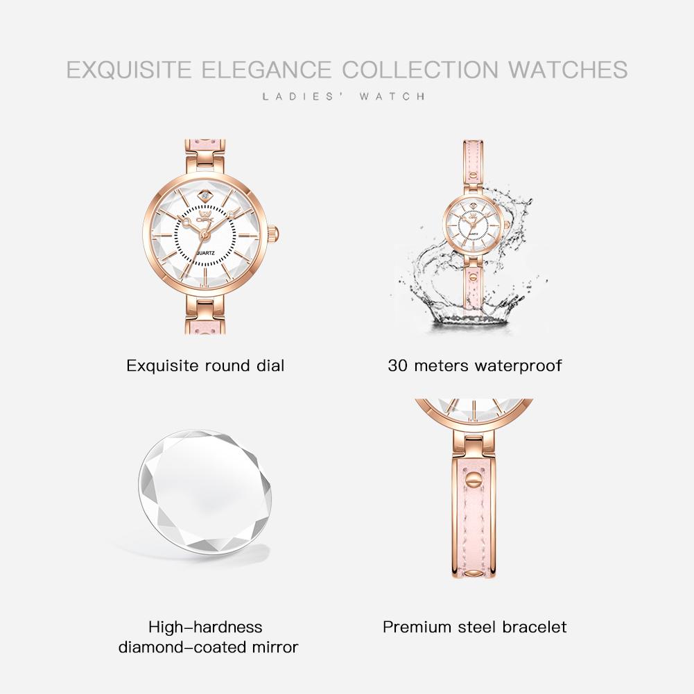 OPK Brand Watches Are Fashionable Luxurious Compact Steel Strap Waterproof Quartz Watch Women's Watch 6089
