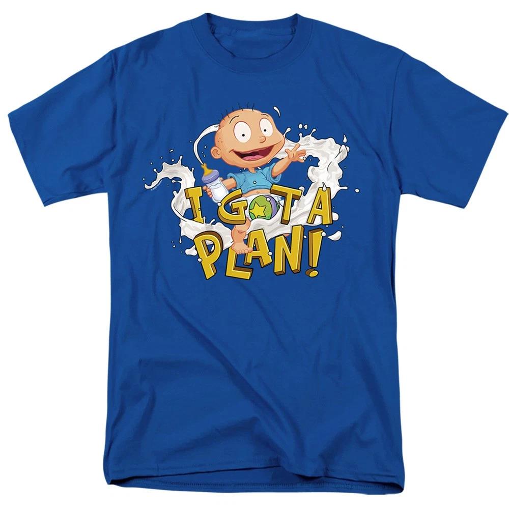 Rugrats - Tommy Pickles Has A Plan - Unisex Short Sleeve Children s T-shirt - Blue 120