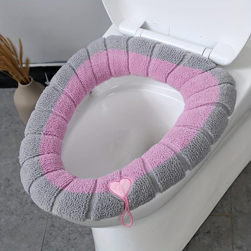 Household Toilet Auxiliary Seat Cushion, Warmth for All Seasons, Autumn Toilet Seat Cover, Thick Seat Cushion for Winter