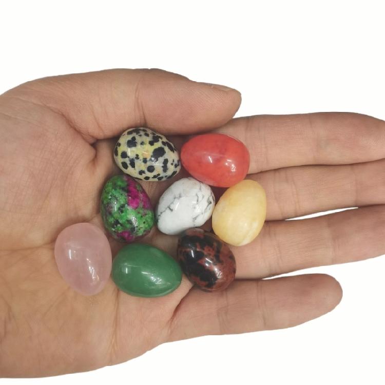 20pcs Mineral Crystal Assortments Eggs Gemstones Polished Worry Stones Ornaments
