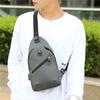 TS JYL laptop bag,Fashion Leather Chest Bag Men USB Charging Crossbody Outdoor Sports Pack