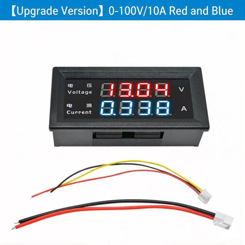 LIZAO DC 0-100V/200V Digital Voltage Current Power Meter 10A/50A/100A Dual Display Panel Meter
