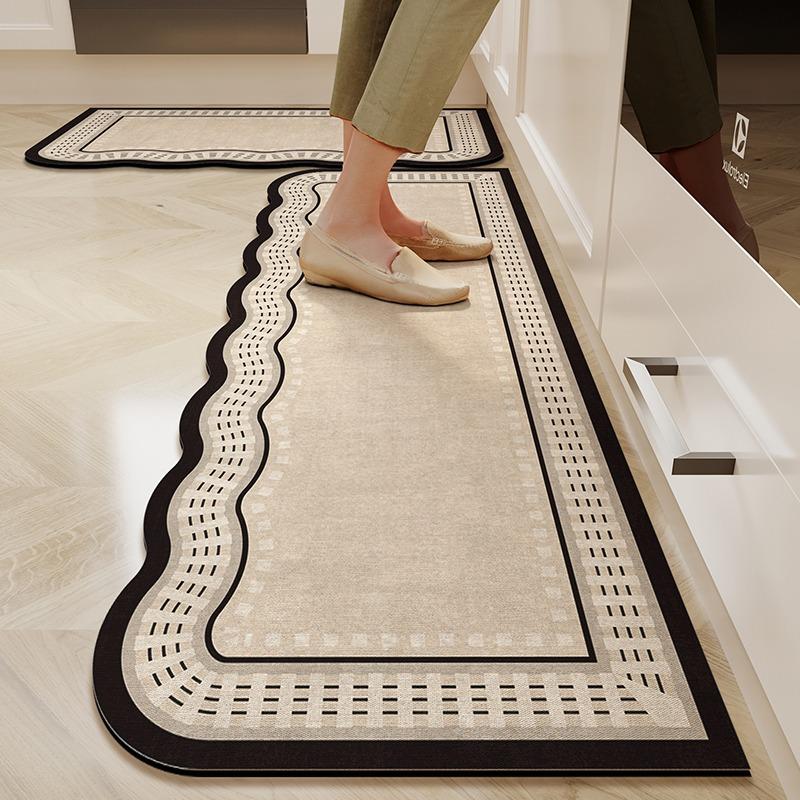 Rug for Kitchen Water-absorbing Quick-drying Oil-absorbing Floor Mat Diatom Mud Anti-slip Mats Irregular Shape Long Strip Carpet