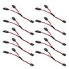 10Pc Servo Extension Cable Cord 3 Pin Female to Male Wire Connector Board Remote Control Y Type