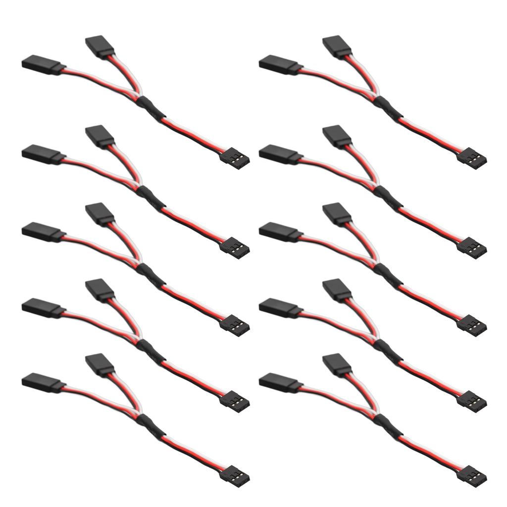 10Pc Servo Extension Cable Cord 3 Pin Female to Male Wire Connector Board Remote Control Y Type