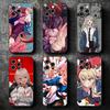 Anime Character Power CSM Soft Phone Case for iPhone 16 16E 17 Air 15 Pro Max 14 Plus 13 Mini 11 12 7 Black Cover Back Shell