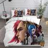 3D Printed Jinx Arcane Bedding Set Pillowcase Duvet Cover Double Twin Full Queen King Adult Kids Bedclothes Quilt Cover