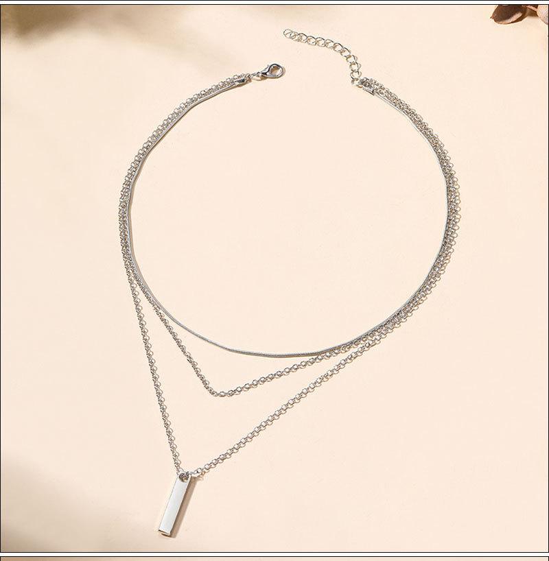1 PC Bohemian Style Simple Clavicle Chain, Fashion Ladies Minimalist High-end Line Necklace, Layered Multi-layer Necklace